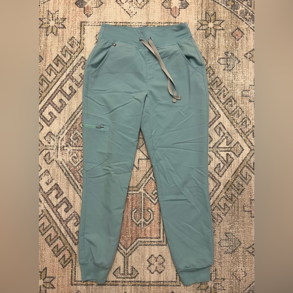 FIGS Women’s XSP High Waisted Zamora Joggers Sea Glass